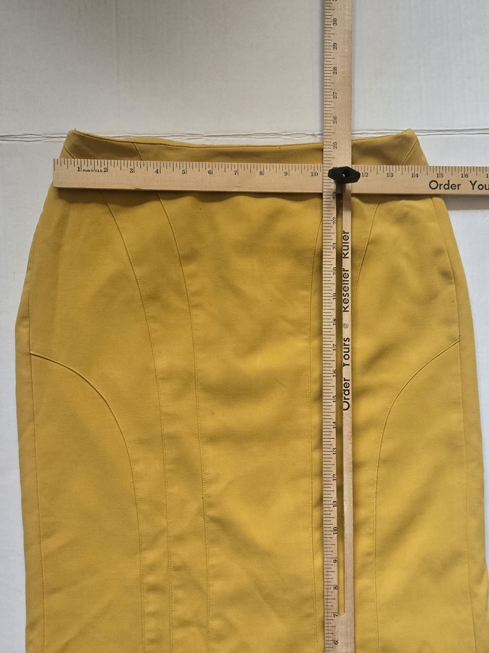 Banana Republic Mustard Yellow Pencil Skirt - Picture 3 of 9